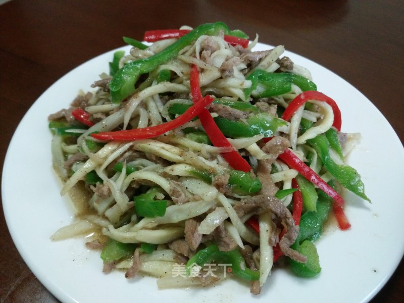 茭白炒肉丝的做法