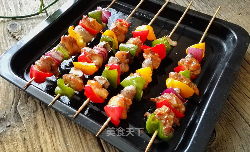 杂蔬鸡肉串的做法