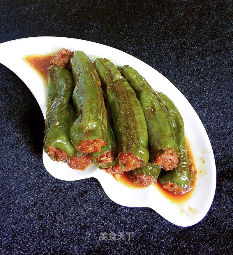 肉酿虎皮青椒的做法