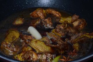 砂锅红烧鸡肉的做法步骤：5