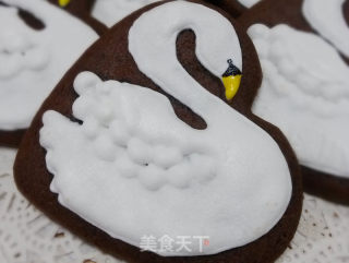 天鹅糖霜巧克力饼干的做法步骤：19