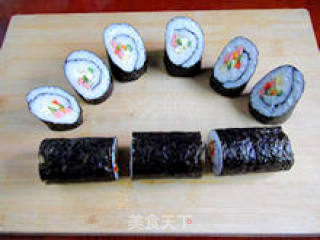 【步步高寿司卷】--- 2012年夜饭第二道菜（主食）的做法步骤：13