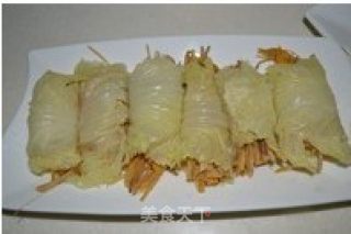 黄花菜白菜卷的做法步骤：4