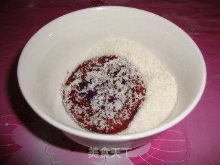 椰蓉紫薯糯米糍的做法步骤：5