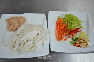 杏鲍菇炒肉丝的做法步骤：3