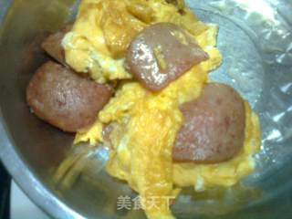 农家蛋煎午餐肉的做法步骤：7