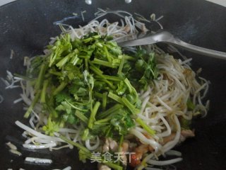 香菜炒豆芽的做法步骤：6