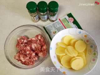 香烤土豆小肉饼的做法步骤：1