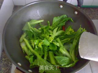 生炒鲍汁芥菜心的做法步骤：5