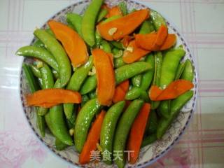 胡萝卜炒甜豆的做法步骤：8