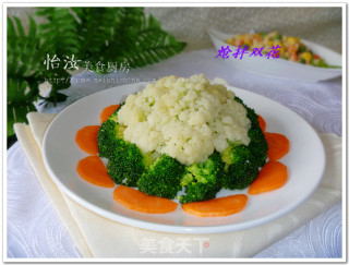 【炝拌双花】2013年夜饭首道菜---花开富贵（凉菜）的做法步骤：8