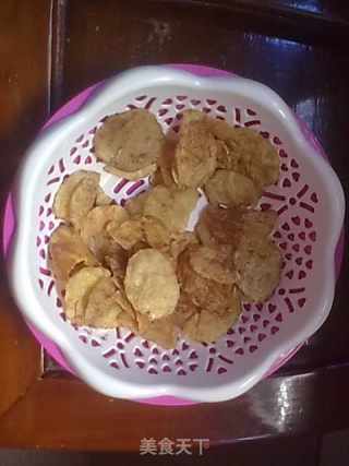 家庭版无油薯片的做法步骤：7