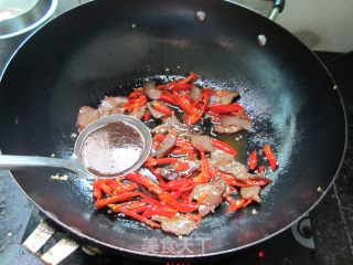 辣炒腊瘦肉的做法步骤：5
