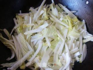 炒白菜丝的做法步骤：4