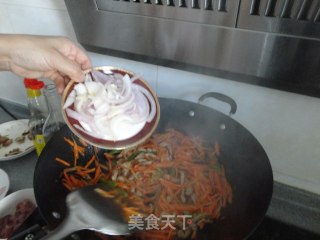 胡萝卜炒肉的做法步骤：7