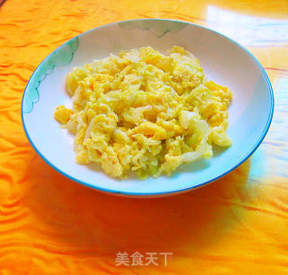 白菜炒蛋的做法步骤：7