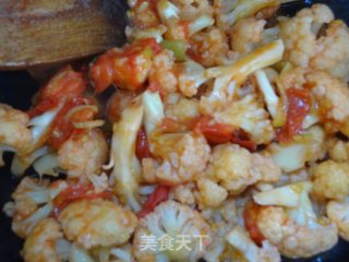蕃茄菜花的做法步骤：6