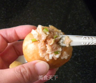 面筋镶肉的做法步骤：4