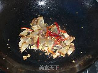 腊肉炒干豆角的做法步骤：4