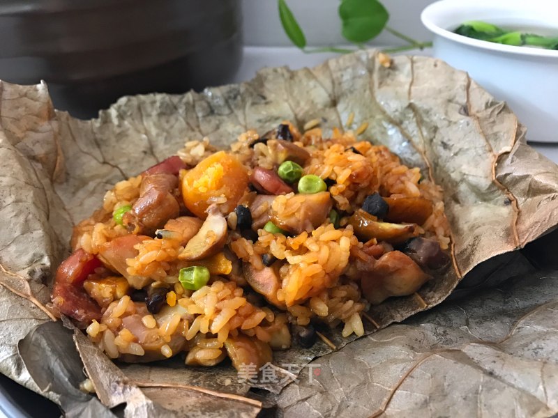 荷叶糯米鸡的做法