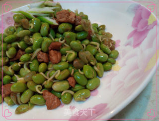 清炒肉青豆的做法步骤：6