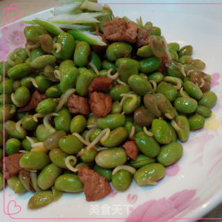 清炒肉青豆的做法步骤：7