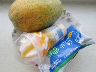 木瓜奶昔的做法步骤：1