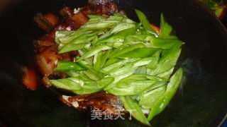 腊肉炒青椒的做法步骤：7