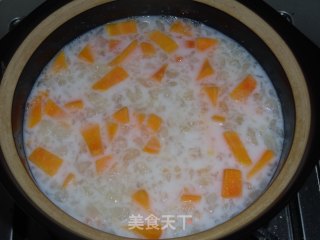 美容甜品——椰香木瓜炖雪蛤的做法步骤：8