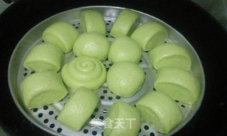 春天的色彩——菠菜馒头的做法步骤：3