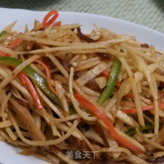 腊肉炒竹笋丝的做法步骤：10