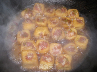 肉馅酿豆腐泡的做法步骤：7