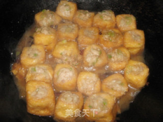 肉馅酿豆腐泡的做法步骤：8
