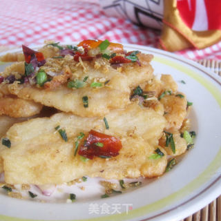 【盐酥鱼片】的做法步骤：12