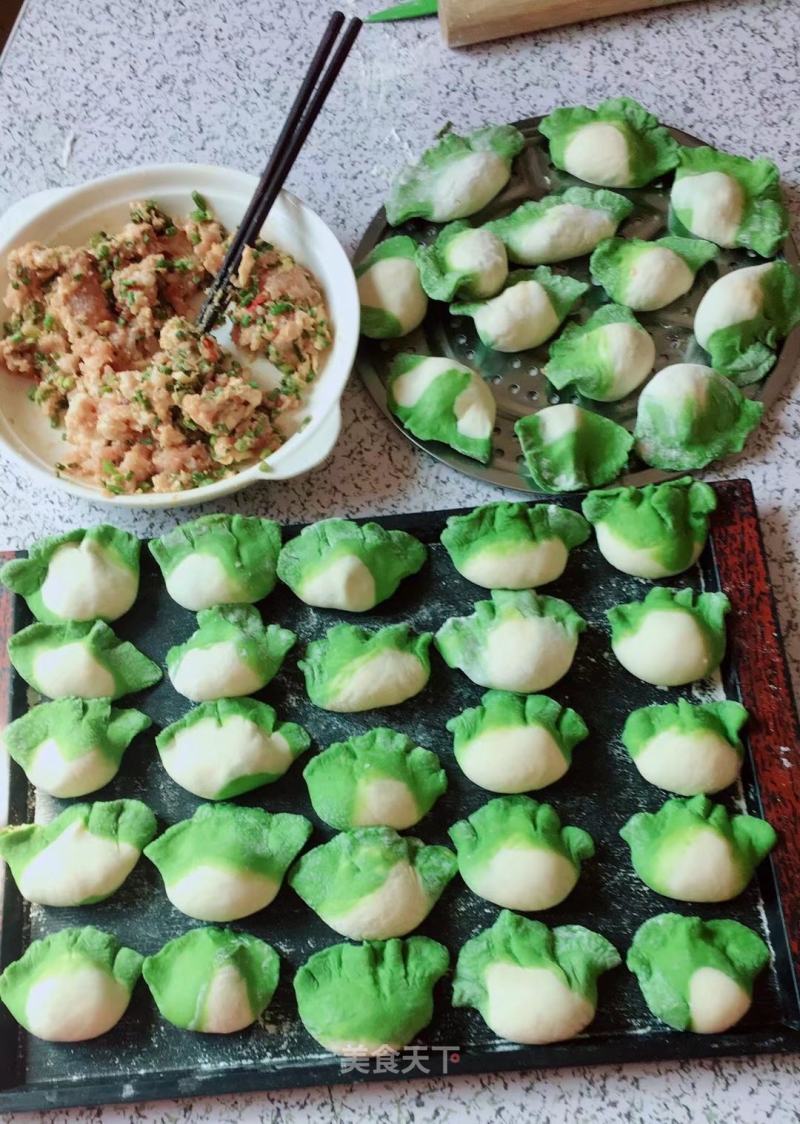 翡翠白菜饺子的做法