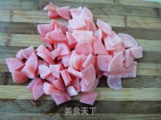 酸萝卜炒鸡胗的做法步骤：2