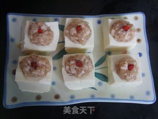 鲜虾酿豆腐的做法步骤：6