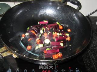 辣炒红苔菜的做法步骤：3