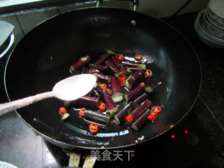 辣炒红苔菜的做法步骤：4