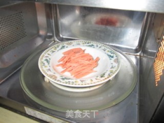 爽口火腿田萝卜丝的做法步骤：3