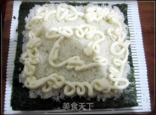 仙草美食日记--肉松鱼子沙拉卷的做法步骤：6