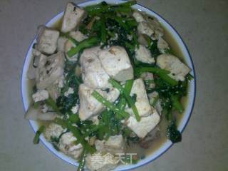茼蒿豆腐的做法步骤：7