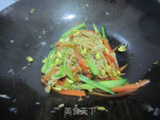 清炒五彩丝的做法步骤：9