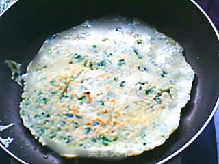 快手早餐—韭菜鸡蛋饼的做法步骤：10