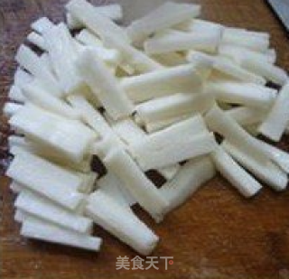 香芹炒山药的做法步骤：6