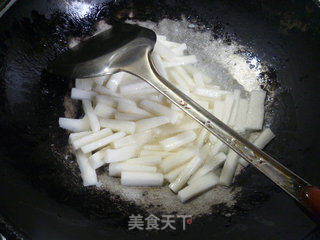 香芹炒山药的做法步骤：7