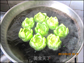 香菇油菜----绿荷漂香的做法步骤：8