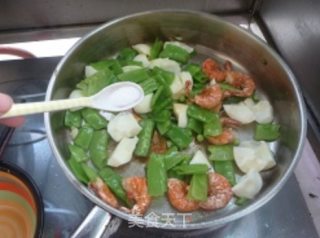 荷兰豆炒虾的做法步骤：10
