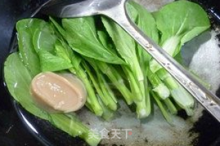 上汤腐竹菜芯的做法步骤：6