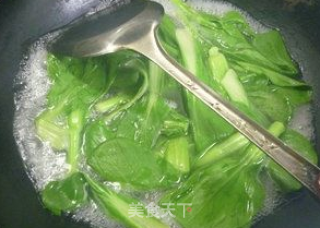 上汤腐竹菜芯的做法步骤：7